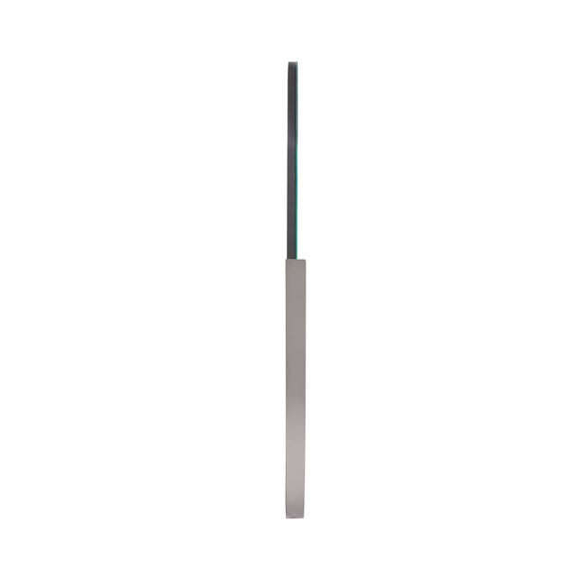 Kenneth Ludwig Chicago Dante Stainless Steel Gray Capsule Mirror For Sale - Image 4 of 11