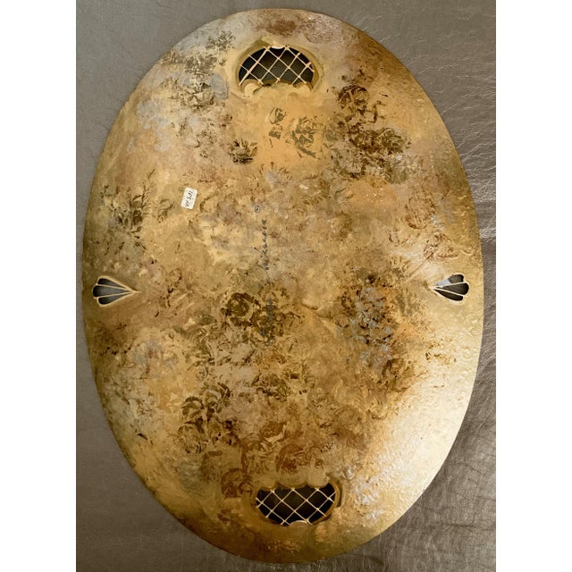 Circa 1990s Verre Eglomisé-Style Reverse Painted Oval Glass Tray by Diana Gaikazova For Sale - Image 12 of 12