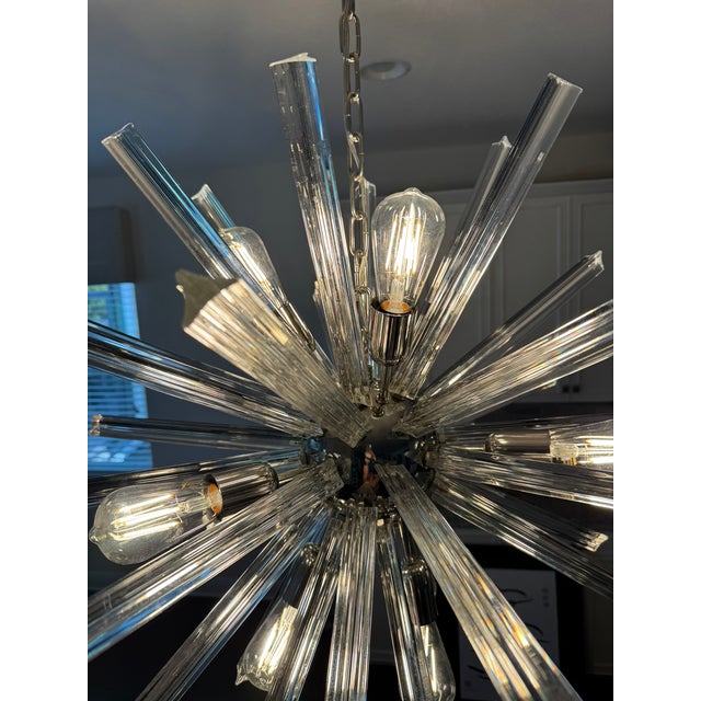 1970s 1970s Mid Century Modern Murano Venini Triedi Sputnik Chandelier For Sale - Image 5 of 17