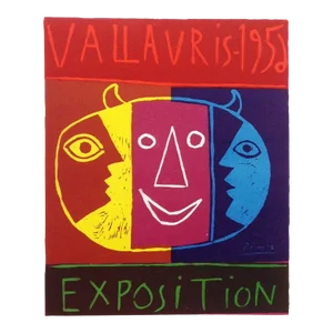 1956 Picasso Lithograph 80, Vallaris Exposition