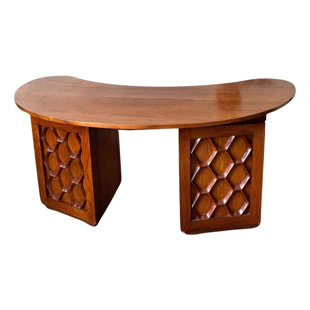 Mid-Century Modern Semi-Circular Desk, 1970s For Sale