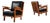 Belgian Lounge Chairs in Oak with Leather Cushions, 1960s, Set of 2 For Sale