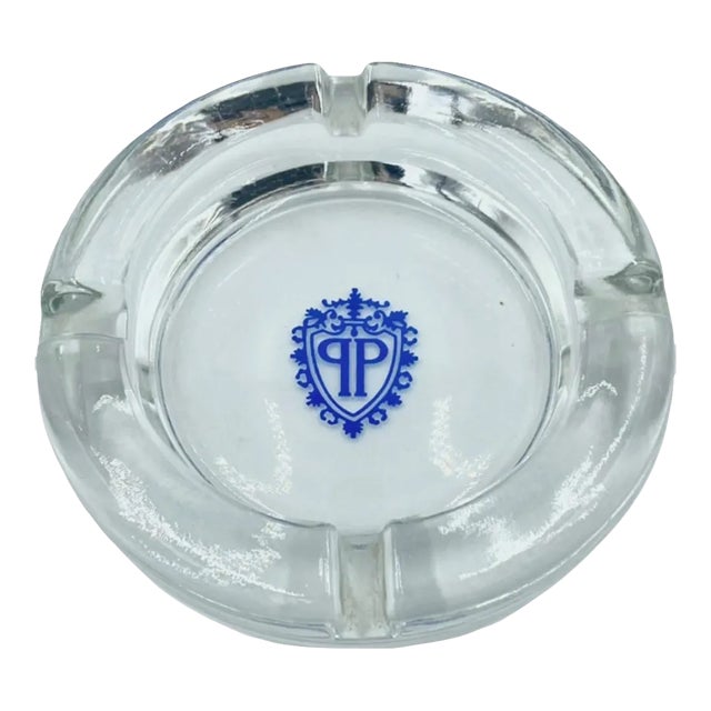 Vintage 5-Star the Plaza Hotel New York Nyc Clear Glass Ashtray Trinket Dish For Sale