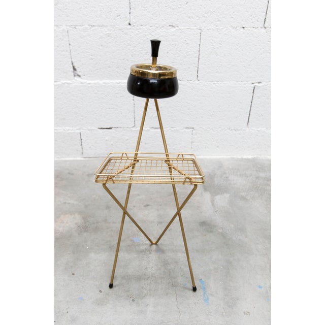 Vintage Tripod Ashtray in Gilded Brass, 1960s For Sale - Image 4 of 10