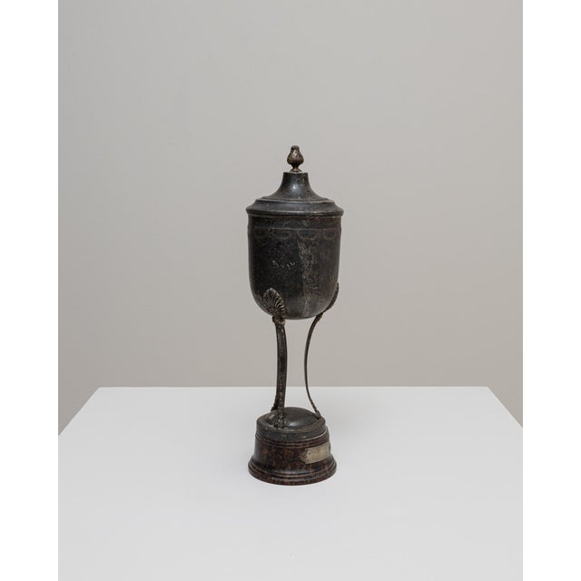 Traditional 1937 Belgian Silver Plated Goblet For Sale - Image 3 of 18