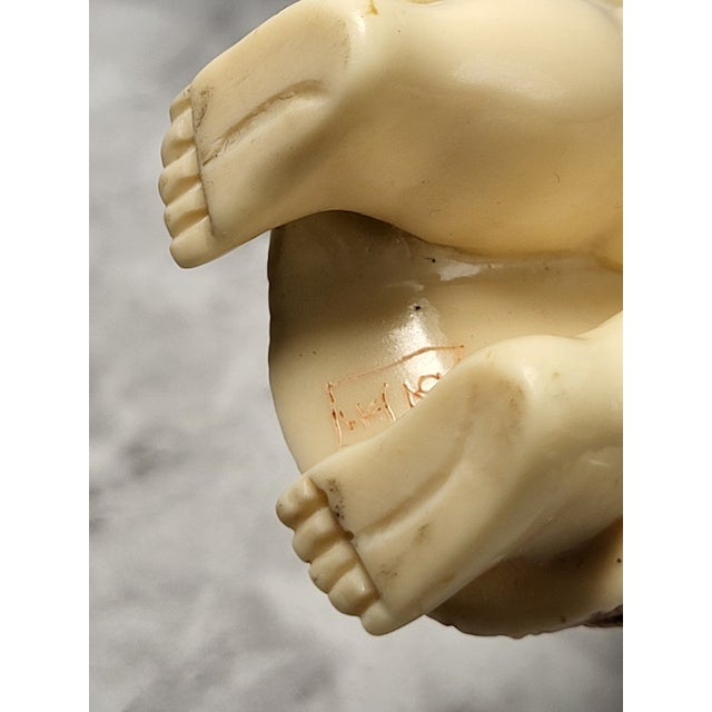 Ivory Antique Meiji Period Japanese Hand Carved Sumo Figurine For Sale - Image 8 of 14