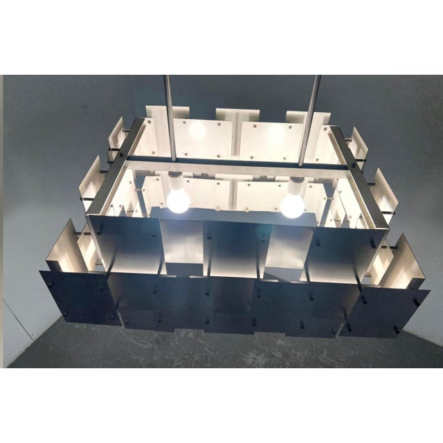 Large Sonneman Brutalist Cityscape Chandelier For Sale In Palm Springs - Image 6 of 12