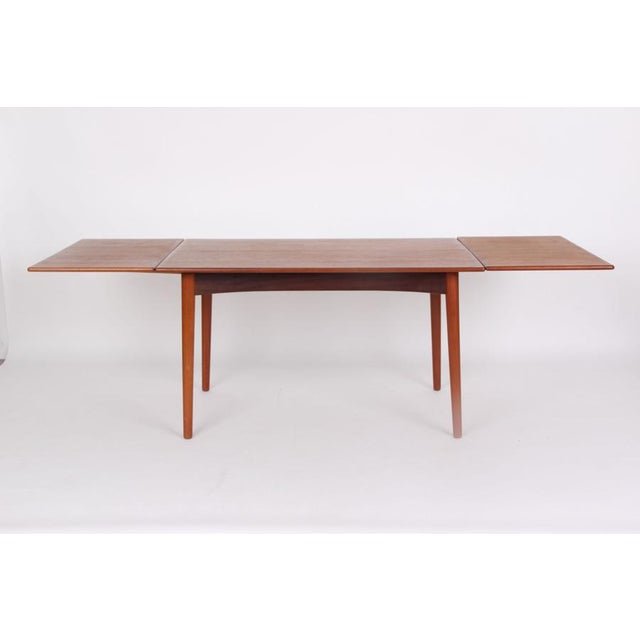 Danish Teak Dining Table with Extension Leaf, 1960s For Sale - Image 4 of 12