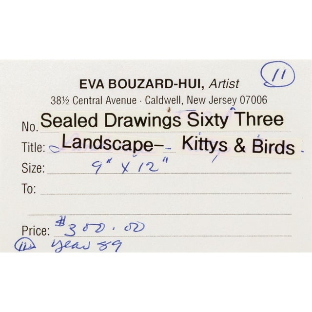 Eva Bouzard-Hui Surrealist Graphite on Paper, 10 For Sale In New York - Image 6 of 14