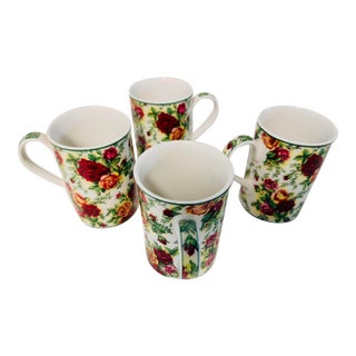Vintage Royal Albert Old Country Roses Mugs - Set of 4 For Sale