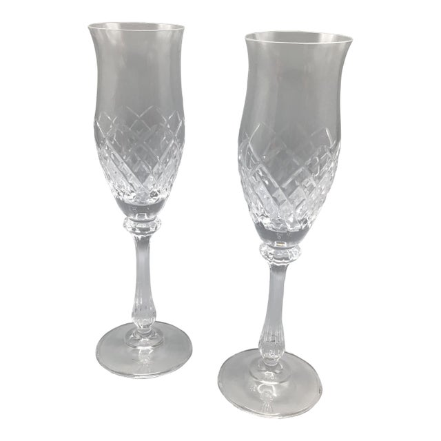 Montclair Champagne Flutes by Mikasa - A Pair For Sale