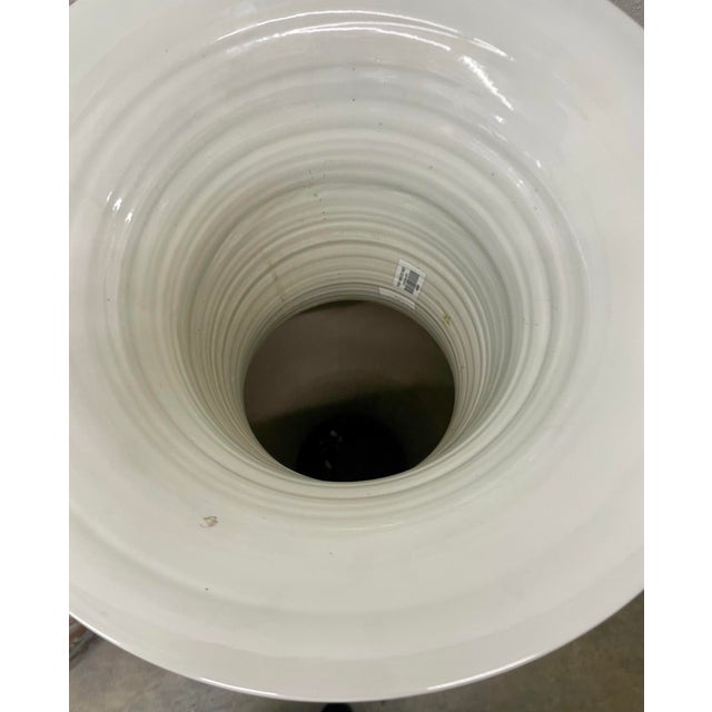 Huge Pair of 42" Chinese Iron-Red Porcelain Floor Vases For Sale - Image 12 of 13