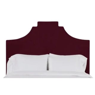 Nadine Twin Headboard, Wine Velvet For Sale