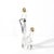 Mid-Century Modern Mid-Century Amorphic Crystal & Brass Two Arm Candelabra Signed Schneider For Sale - Image 3 of 10