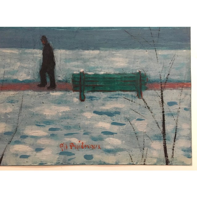 This Georges Victor Froidevaux (Swiss, 1911 to 1968) painting is created in oil on heavy, smooth paper or cardboard and is...