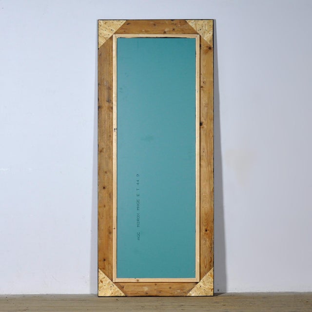 Wood Large Antique Mirror in Frame, 1900 For Sale - Image 7 of 8