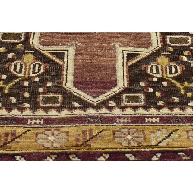 Camel Vintage Turkish Oushak Rug, 04'00 X 06'08 For Sale - Image 8 of 11