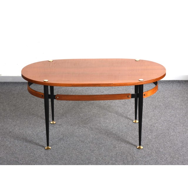 Mid-Century Italian Iron and Teak Coffee Table by Silvio Cavatorta, 1960s For Sale - Image 12 of 18