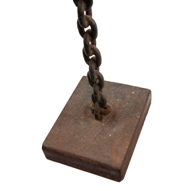 Metal Vintage MCM Brutalist Chain Sculpture For Sale - Image 7 of 9