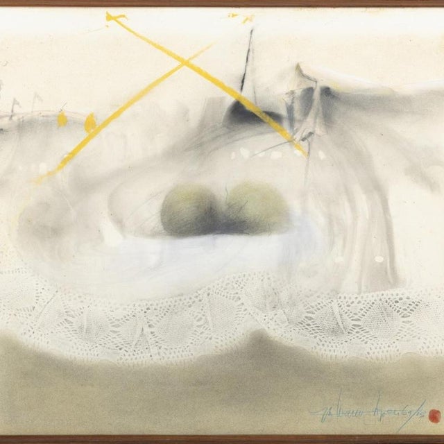 Manuel Gil Teixeira Lopes, Composition, 1960s, Mixed Media on Paper For Sale - Image 6 of 6