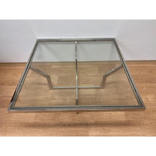Mid-Century Modern Coffee Table in Chrome, 1970s For Sale - Image 4 of 9