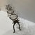 Vintage set of 3 vases on a stand brass from France