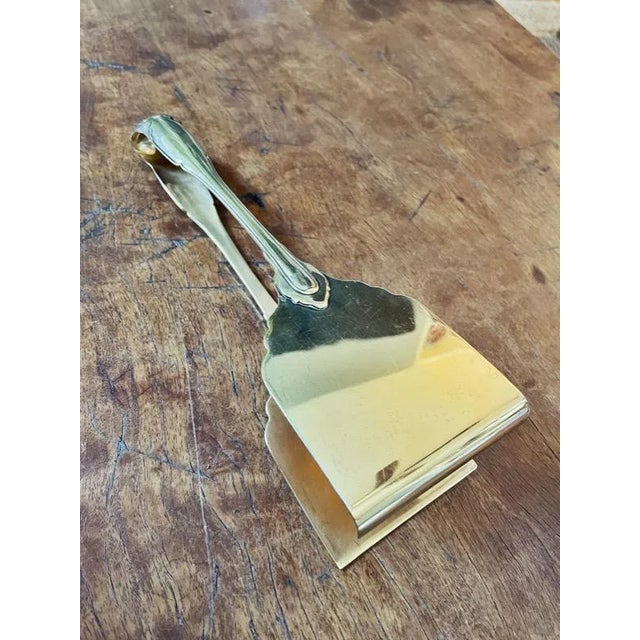 Mid-Century Modern Large Cartier Gilt Silver Asparagus Tongs For Sale - Image 3 of 9