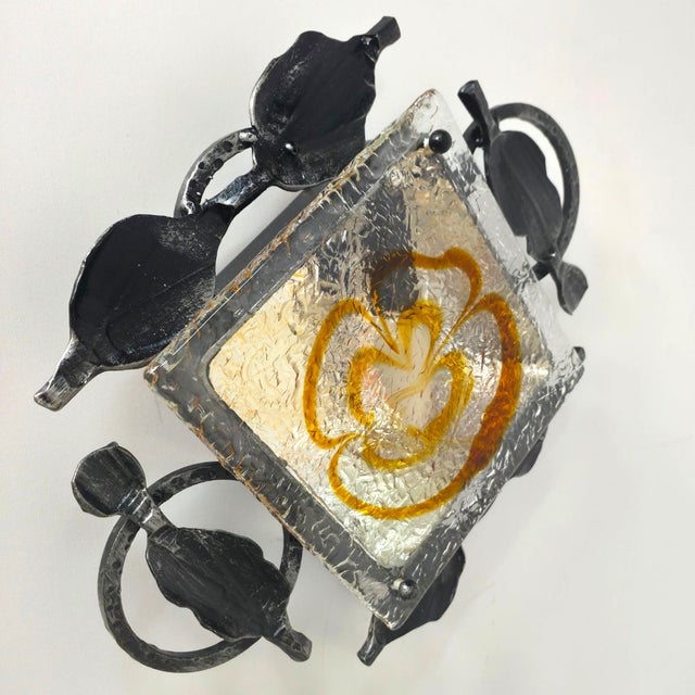 Mid-Century Brutalist Murano Glass Wall Light by Tom Ahlström & Hans Ehrlich, 1960s For Sale - Image 7 of 7