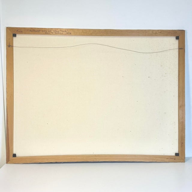 1978 Vintage Plein Air Pikes Peak Americana Landscape Original Oil Painting, Northwest View For Sale - Image 10 of 14