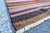 1960s Mid-Century Modern Striped Design Burgundy Turkish Vintage Wool Kilim Rug For Sale - Image 10 of 11