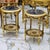 French Elegant French Louis XV Side Table Set of 2 With Floral Marquetry & Gilt Details For Sale - Image 3 of 5