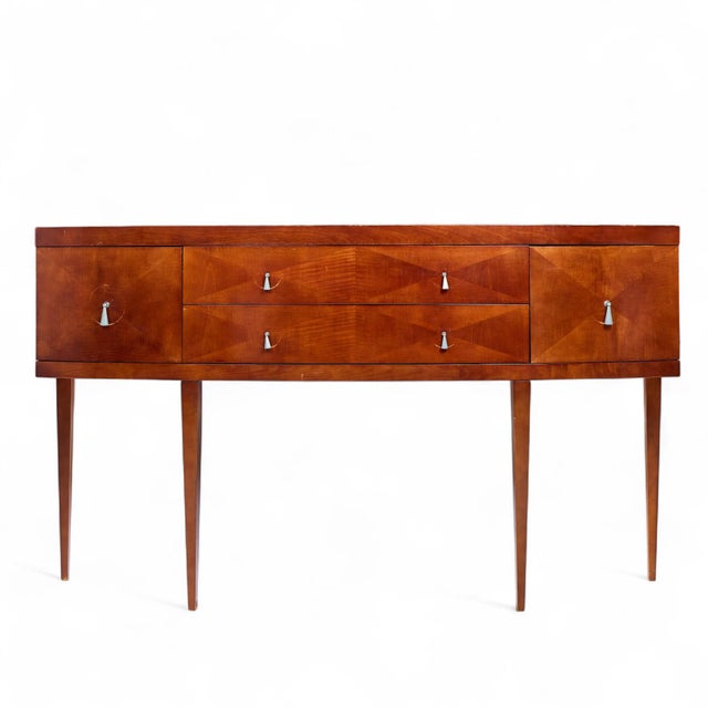 Michael Vanderbyl for Baker Furniture Archetype Mahogany Console Credenza This credenza measures: 68 wide x 18 deep x 40...
