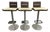 Set of 3 MCM Allermuir "Scoop" Swivel Bar Stools Authentic Made in Uk For Sale