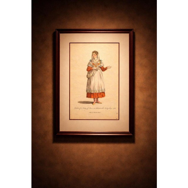 Antique Costume Print Lady of Paros Traditional Dress Jefferys 1749 This elegant engraving portrays a lady of Paros in...