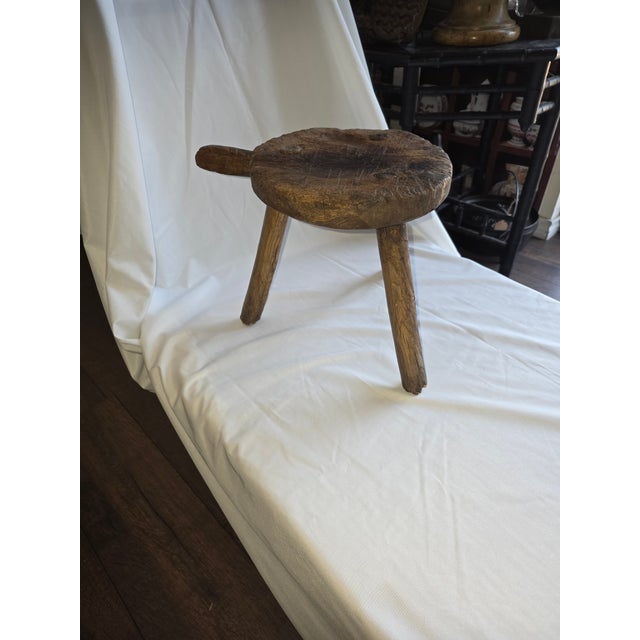 Brown Rustic Mexican Milking Stool For Sale - Image 8 of 8
