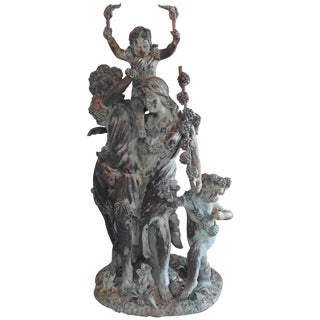 Art Deco Italian Bronze With Women and Children For Sale