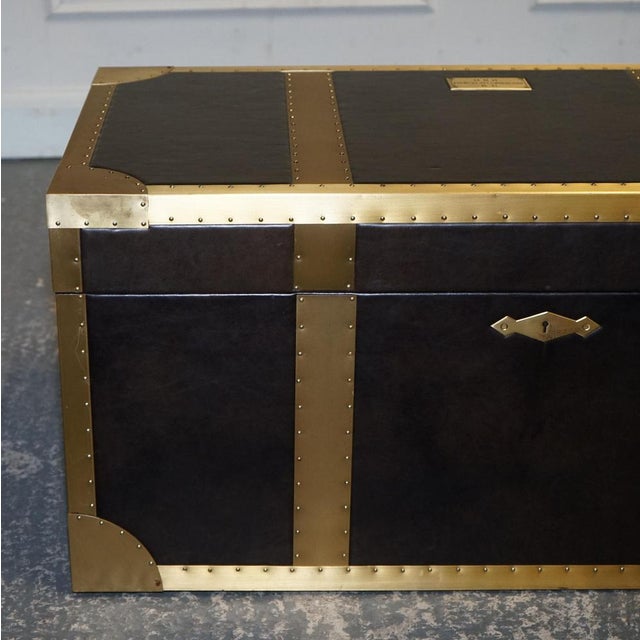 Cumberland Collection Storage Trunk with Red Velvet Lining from Timothy Oulton For Sale - Image 15 of 18