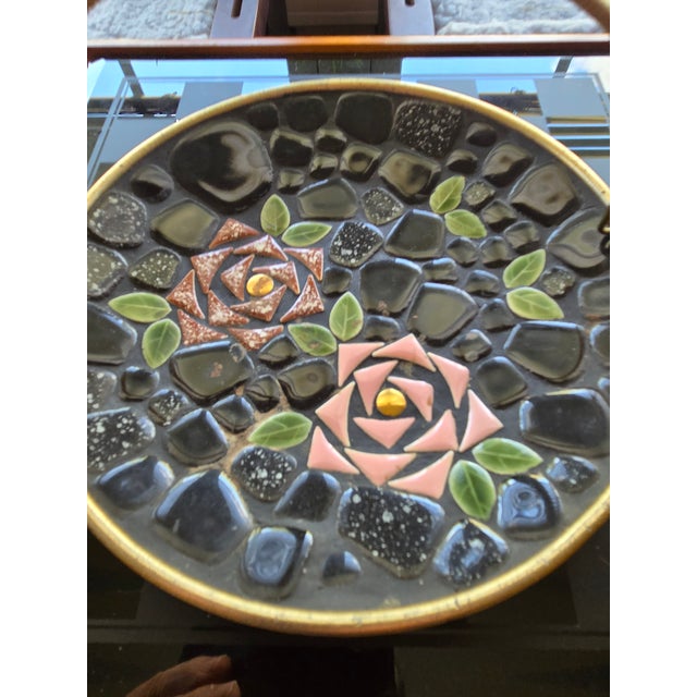 Mid-Century Modern Vintage Mid Century Modern Tile Mosaic Tray For Sale - Image 3 of 5