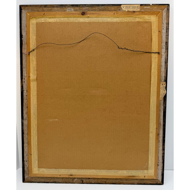 C. 1973, "Amos", Color Lithograph in Vintage Frame, Expressionist, Artist Reuven Rubin For Sale - Image 11 of 11