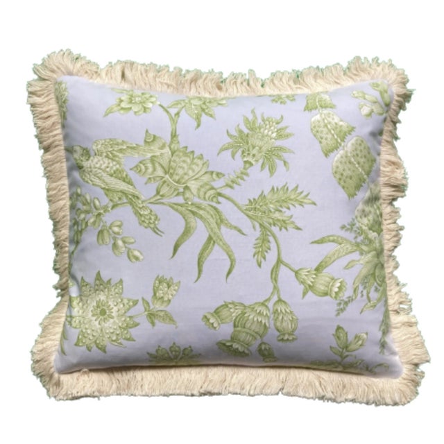 2020s Brunschwig Coastal Toile Decorative Pillow With Down Feather Insert For Sale - Image 5 of 5