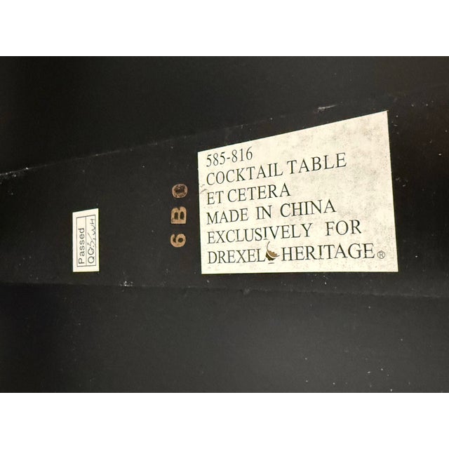 Drexel Heritage Et Cetera Chinoiserie Black Lacquer Cocktail Table For Sale - Image 11 of 12