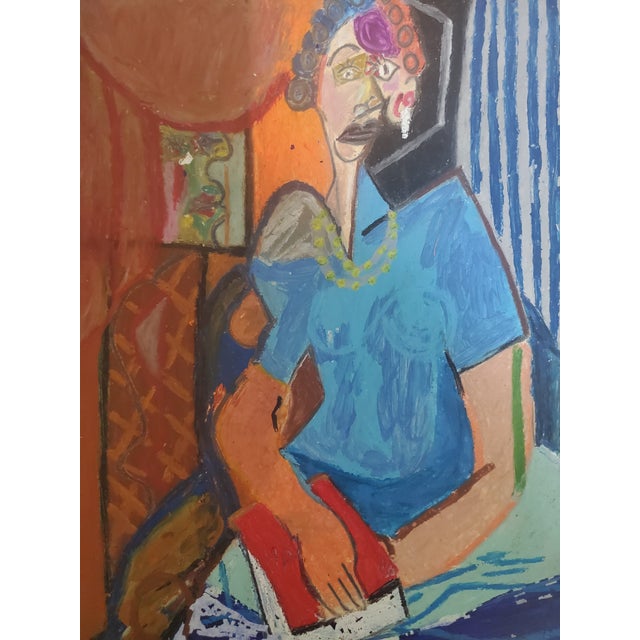 The Art Collector/ Blue Chair Reading no.2 For Sale