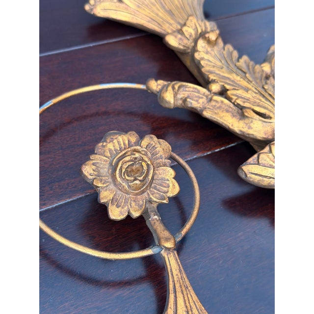 Antique French Louis XVI Style Giltwood Oval Mirror — Urn Crest, Swag Garland, Gold Leaf Gesso Frame, c.1900 For Sale In Los Angeles - Image 6 of 12