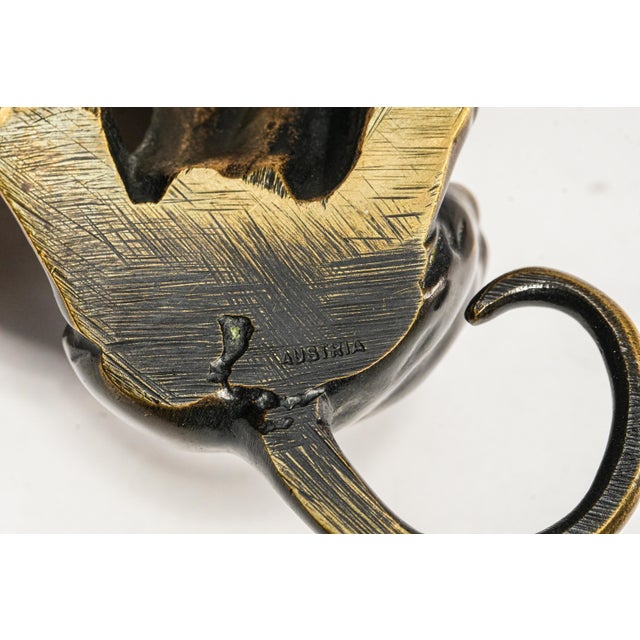 Incredible Art Deco Antique Bronze Panther Marble Catchall Art Sculpture Statue For Sale - Image 15 of 15