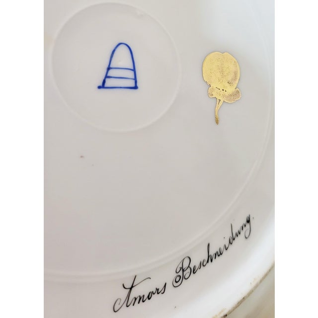 Austrian 19th C Allegorical Angel Amour Royal Vienna Porcelain Plate For Sale - Image 11 of 12