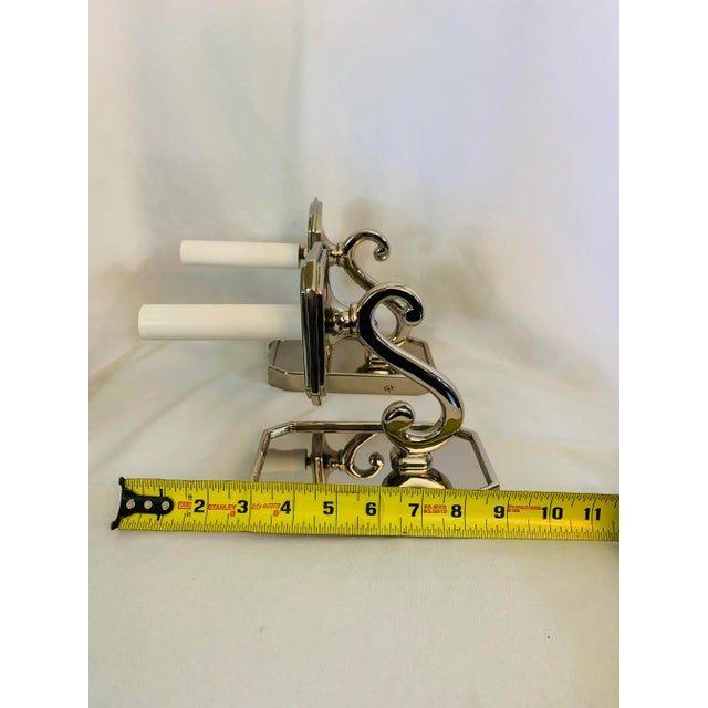 Nickel Sconces From the Foundry L. A. - a Pair For Sale - Image 9 of 13