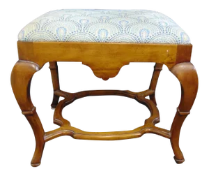 English Queen Anne Style Cherry Footstool