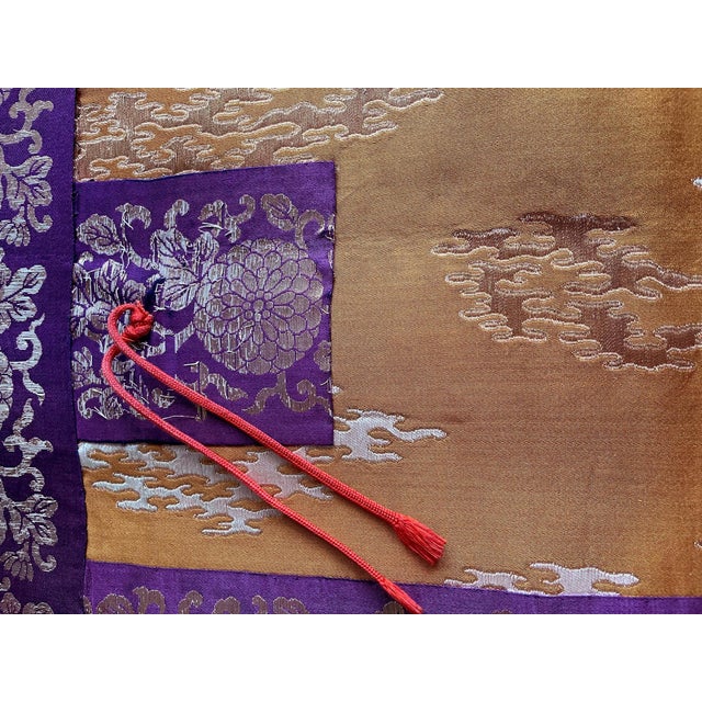 Antique Silk Kesa Monk's Patched Robe Meiji Period For Sale - Image 13 of 17