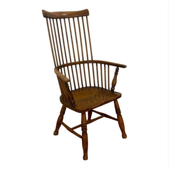 Rustic Antique English Windsor Chair, 1820 For Sale - Image 3 of 9