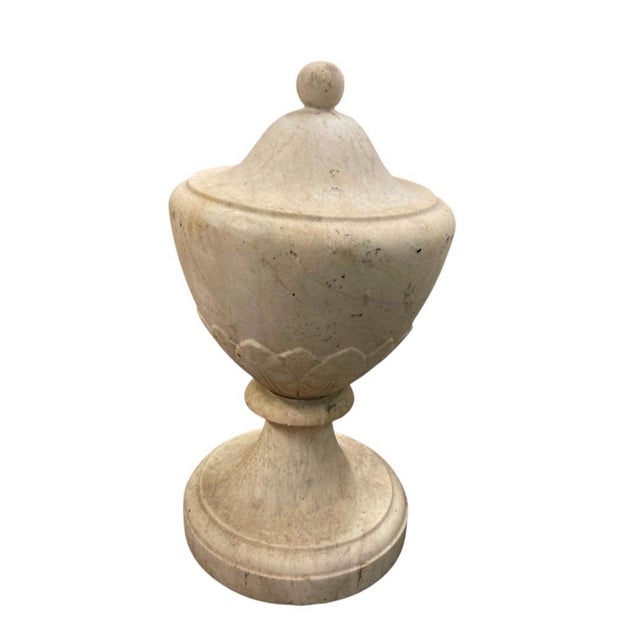 Stone Vintage Italian Carved Marble Finial For Sale - Image 7 of 12